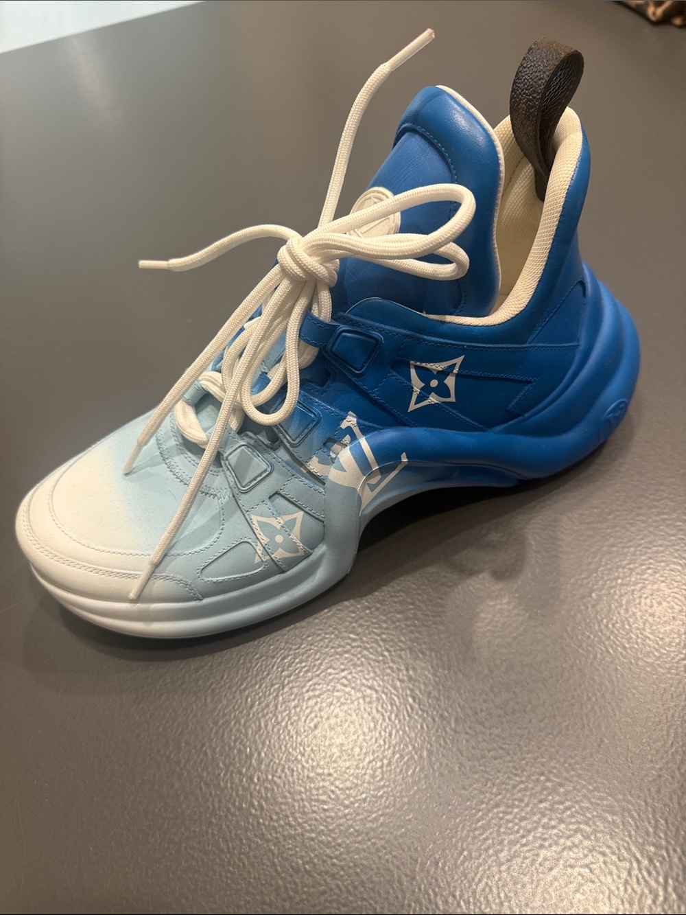 Louis Vuitton Blue and White Gradient Archlight Sneaker